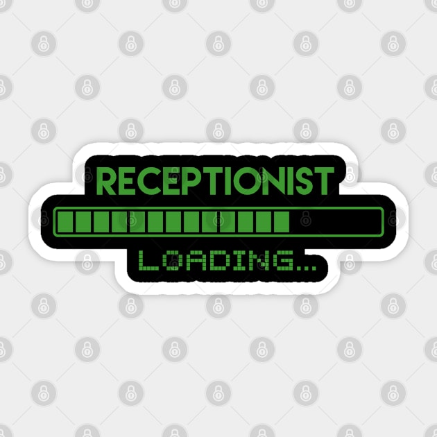 Receptionist Loading Sticker by Grove Designs